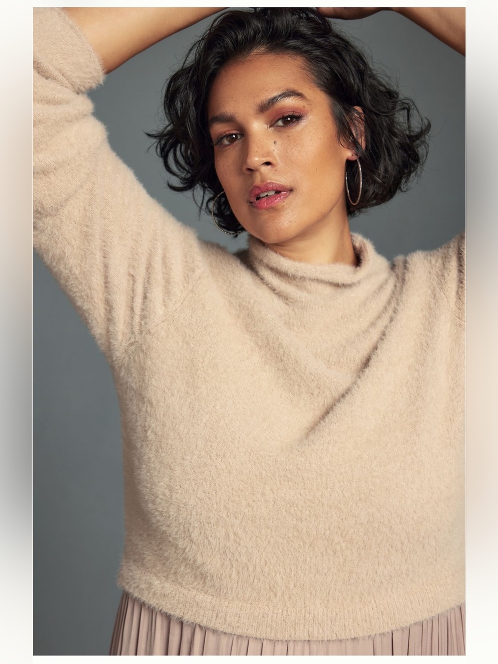 Anthropologie The Thea Long Sleeve Eyelash Twofer Sweater Dress NWT! - Picture 7 of 14